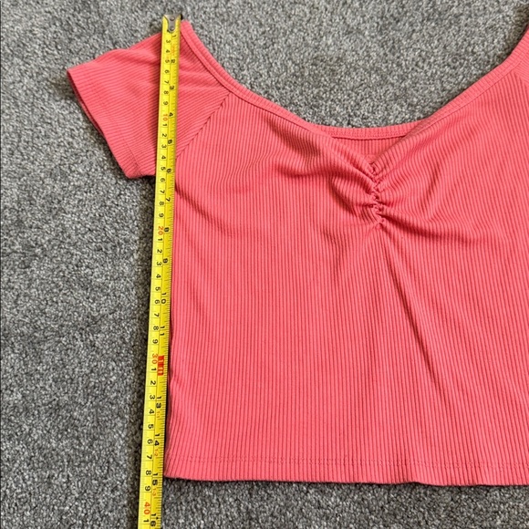 American Eagle Outfitters Coral Ribbed Top - Picture 4 of 4